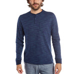 Bennet Long Sleeve Henley // Navy (L)