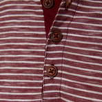 Jerry Long Sleeve Henley // Burgundy (M)