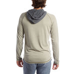 Tyler Contrast Burnout Pullover // Military (M)