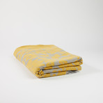 Damask Throw (Yellow + Gray)