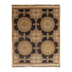 Chenille Wool + Viscose Medallion Throw (Brown + Camel)