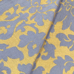 Damask Throw (Yellow + Gray)