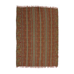 Striped Paisley Boiled Wool Throw