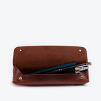 Prisma Pencil Case // Greasy Cognac