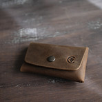 Double Closure Wallet // Antique Brown