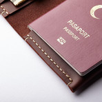 Passport Sleeve // Red Brown