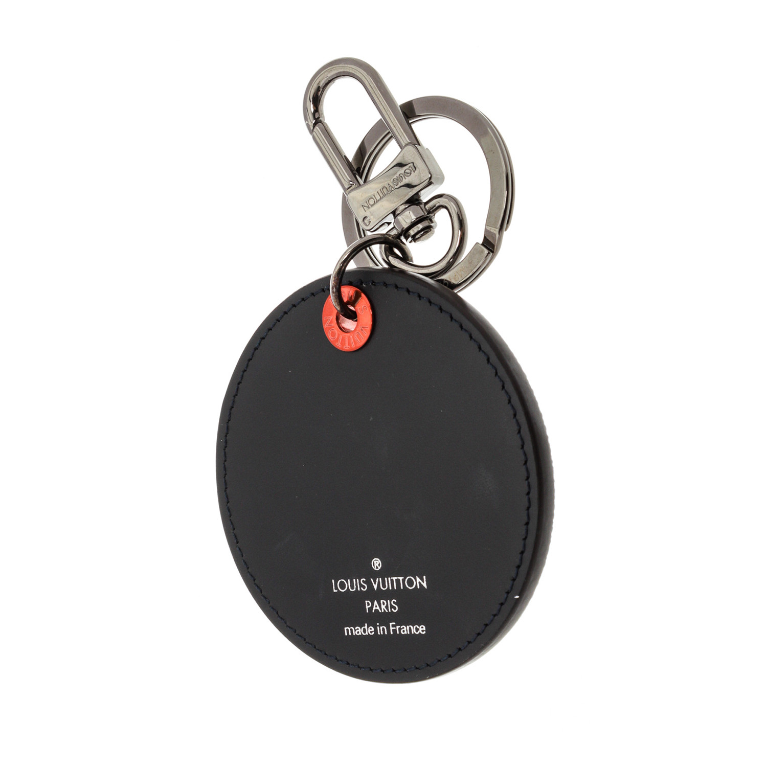 Pre-Owned LOUIS VUITTON Louis Vuitton Monogram Eclipse Portocre Tab ID Keychain  Keyring Bag Charm M63618 (Good) 