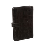 Giorgio Armani // Brown Leather Embossed Agenda Notebook // Brown // Pre-Owned