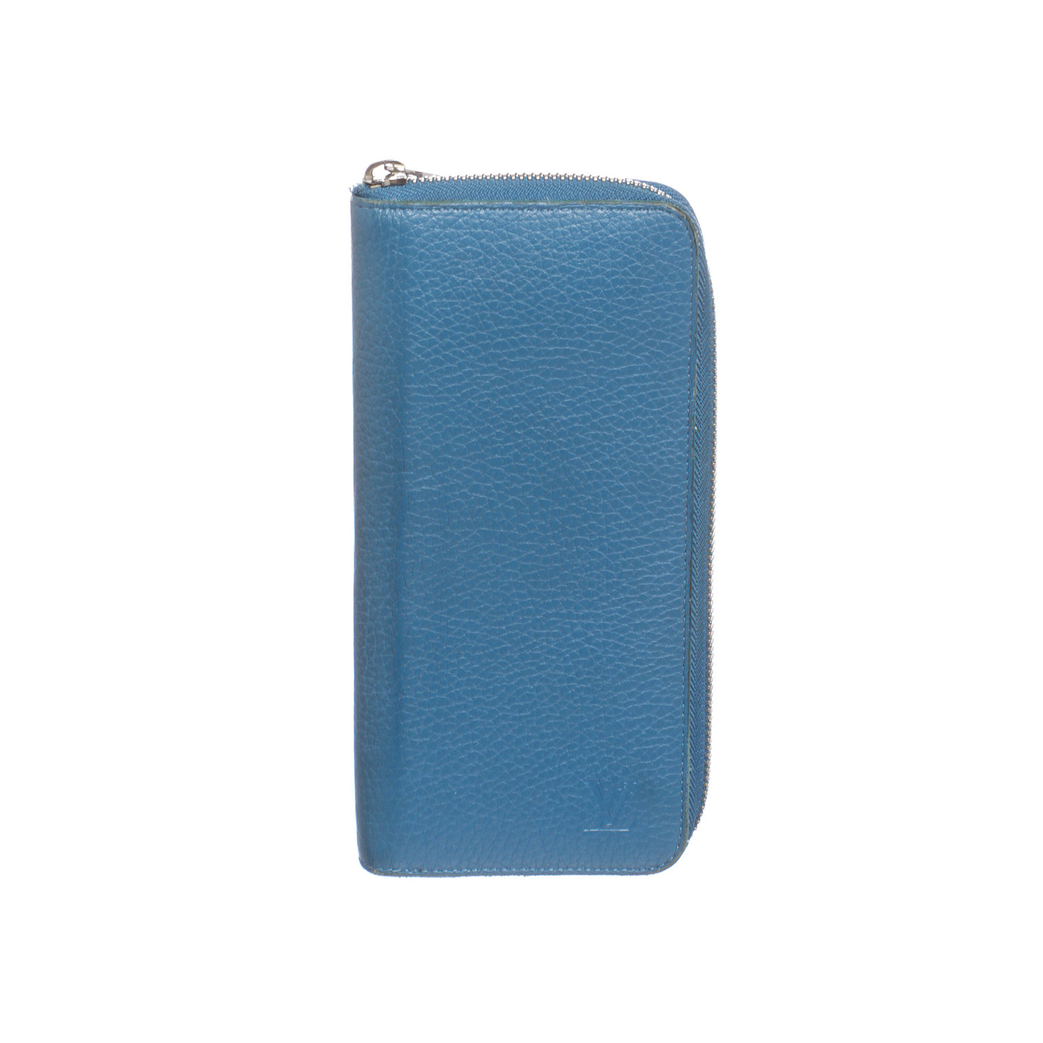 Louis Vuitton Zippy Wallet Vertical Blue Leather Wallet (Pre-Owned)