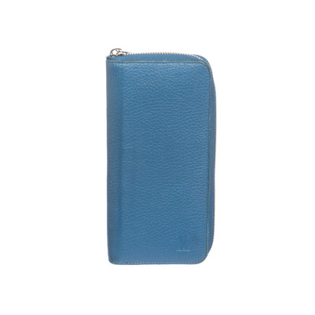 Louis Vuitton // Blue Taurillon Leather Vertical Zippy Wallet // Blue // Pre-Owned