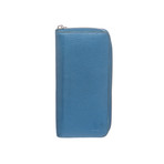 Louis Vuitton // Blue Taurillon Leather Vertical Zippy Wallet // Blue // Pre-Owned