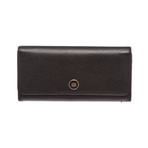 Loewe // Black Leather Long Wallet // Black // Pre-Owned