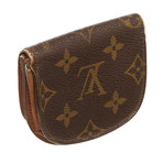 Louis Vuitton // Monogram Canvas Leather Porte-Monnaie Gousset Coin Purse // Brown // Pre-Owned