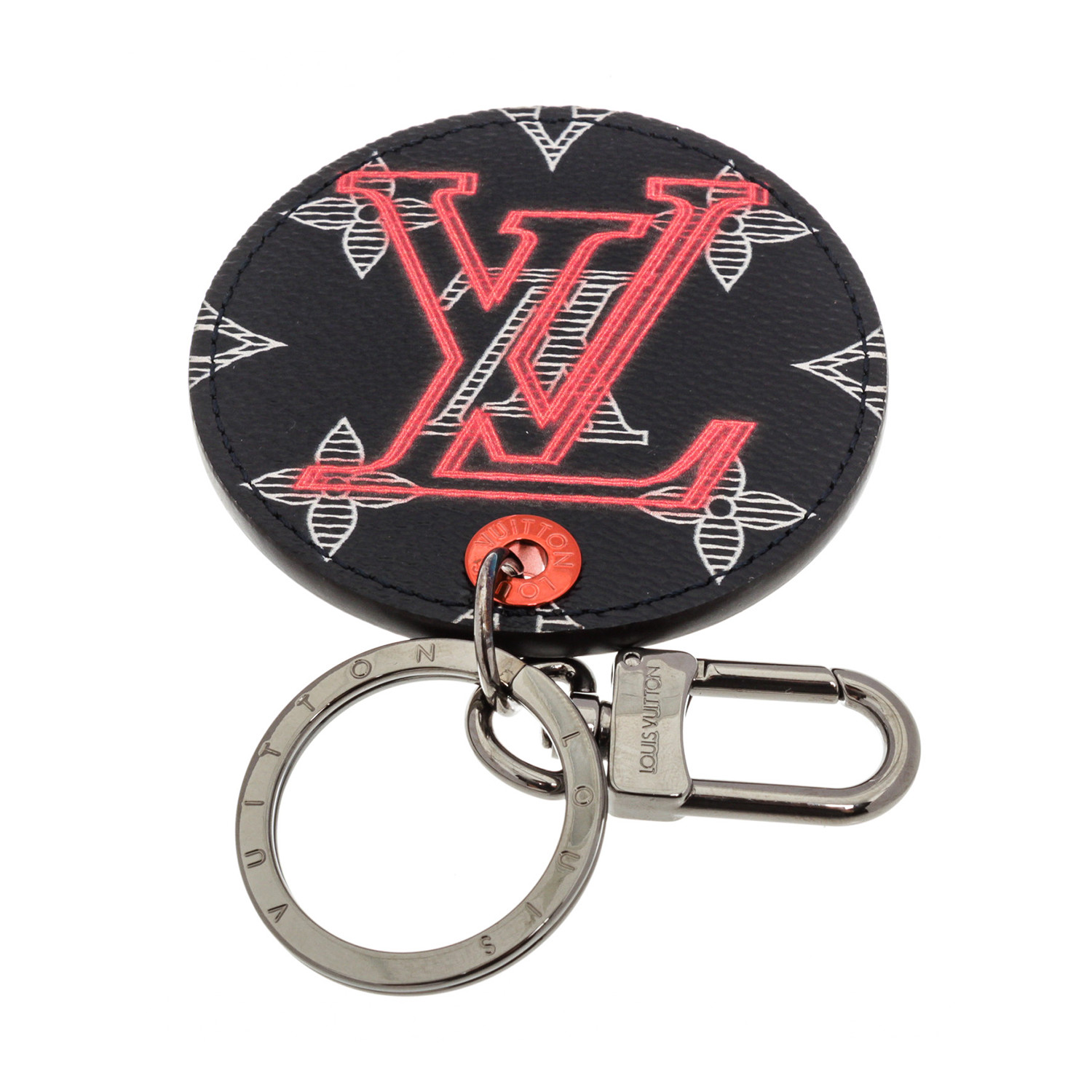 luxury leather keychain wristlet lv