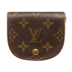 Louis Vuitton // Monogram Canvas Leather Porte-Monnaie Gousset Coin Purse // Brown // Pre-Owned