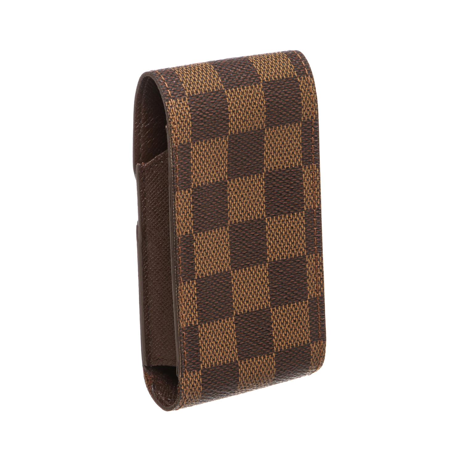 Louis Vuitton // Damier Ebene Canvas Leather Cigarette Holder Case // Brown // Pre-Owned - Pre ...