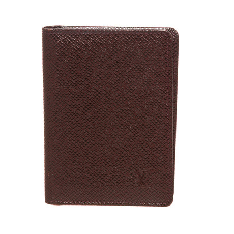 Louis Vuitton // Taiga Leather ID Holder Wallet // Burgundy // Pre-Owned