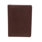 Louis Vuitton // Taiga Leather ID Holder Wallet // Burgundy // Pre-Owned