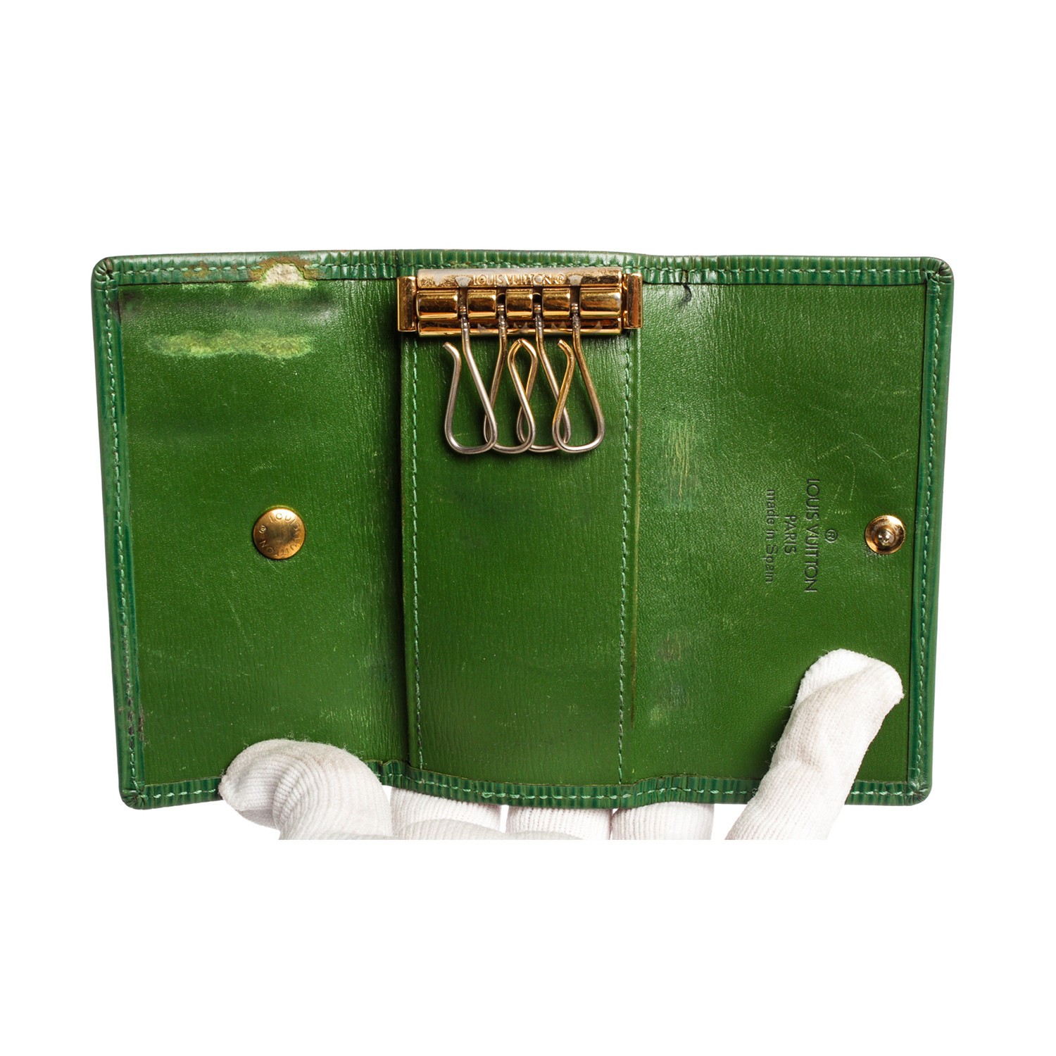 Louis Vuitton // Epi Leather 4 Key Holder // Green // Pre-Owned - Pre-Owned Designer Bags ...