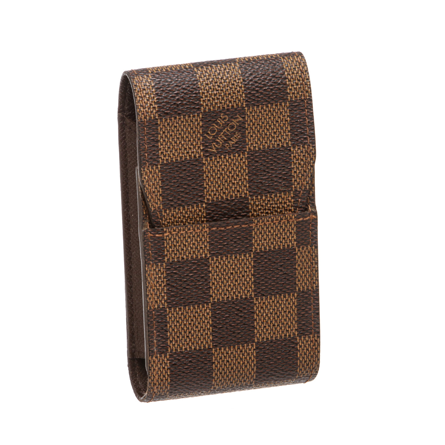 Louis Vuitton // Damier Ebene Canvas Leather Cigarette Holder Case // Brown // Pre-Owned - Pre ...