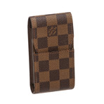 Louis Vuitton // Damier Ebene Canvas Leather Cigarette Holder Case // Brown // Pre-Owned