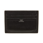 Hermès // Leather Citizen Twill Card Holder // Black // Pre-Owned