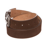 Salvatore Ferragamo // Gancini Brown Leather Belt 110 // Brown // Pre-Owned