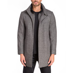 Aix Zip + Snap Front Coat // Gray Twill (XL)