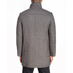 Aix Zip + Snap Front Coat // Gray Twill (XL)