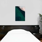 Brush Diptych Green I // Danilo de Alexandria (12"W x 18"H x 0.75"D)