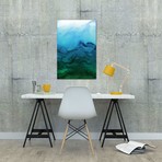 Winter Waves - Blue Green Ombre // Julia Di Sano (12"W x 18"H x 0.75"D)