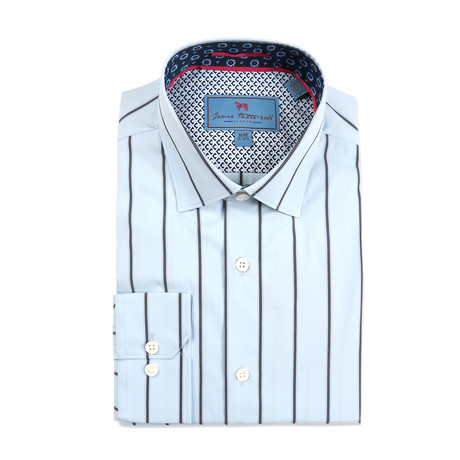 Spread Collar Woven Shirt  // Blue (S)