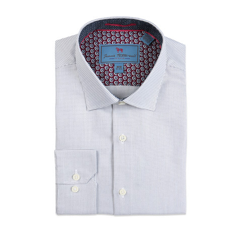 Spread Collar Woven Diagonal Neat // White (XS)