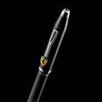 Lacquer Fountain Pen // Fine Nib // Clip + Emblem (Black)