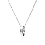 Damiani 18k White Gold Diamond Pendant Necklace I