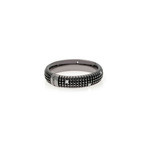 Damiani 18k Black Gold Diamond Band Ring // Ring Size: 7