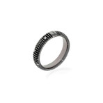 Damiani 18k Black Gold Diamond Band Ring // Ring Size: 7