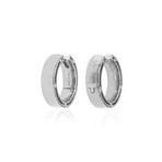 Damiani 18k White Gold Diamond Huggie Earrings I
