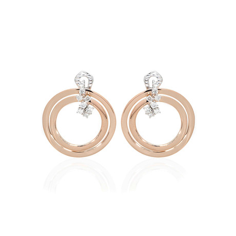 Damiani 18k Two-Tone Gold Diamond Drop Earrings