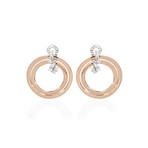 Damiani 18k Two-Tone Gold Diamond Drop Earrings