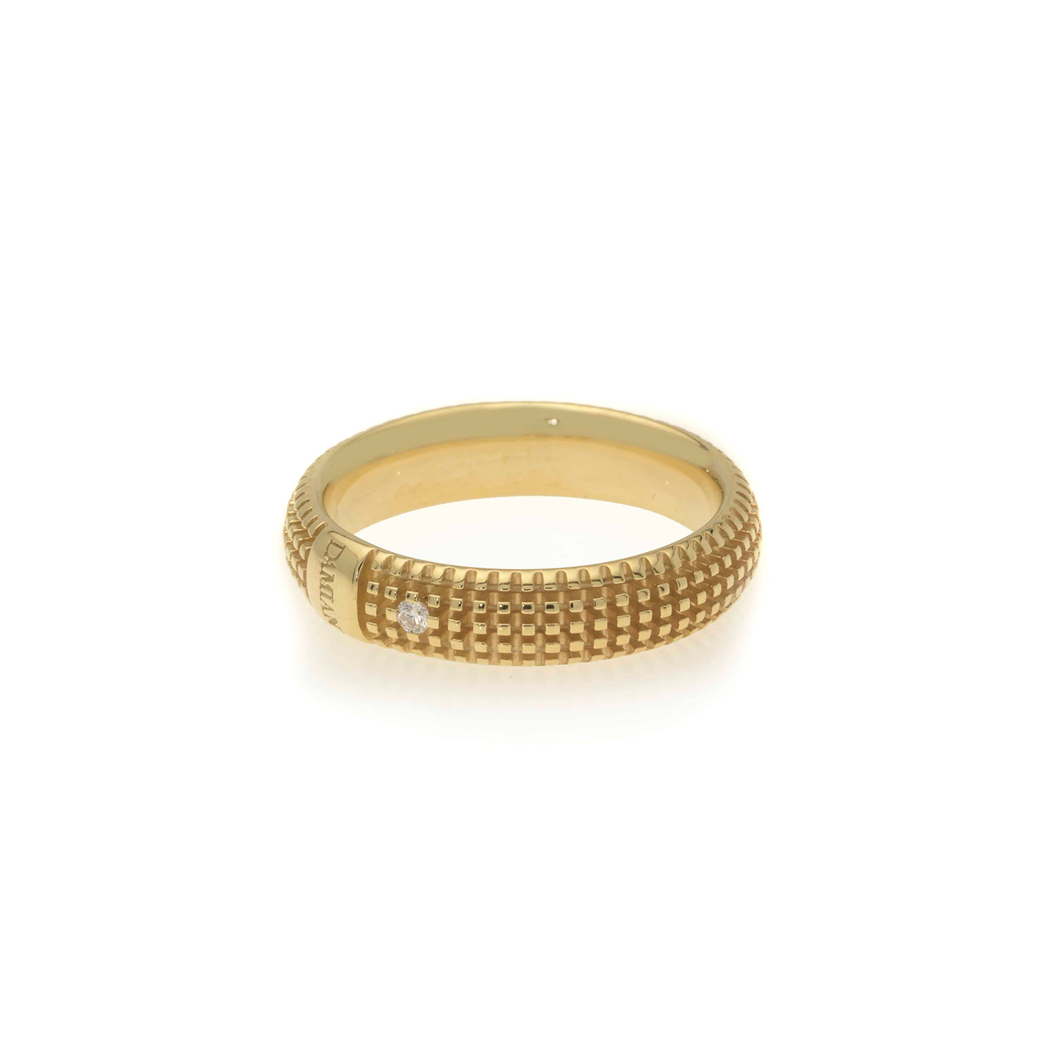 Damiani 18k Yellow Gold Diamond Band Ring I // Ring Size: 7 - Luxury ...