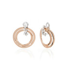 Damiani 18k Two-Tone Gold Diamond Drop Earrings