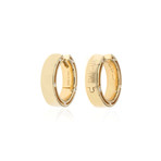 Damiani 18k Yellow Gold Diamond Hoop Earrings