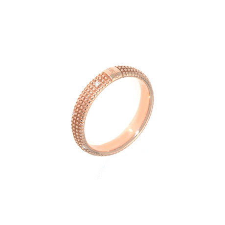 Damiani 18k Rose Gold Diamond Band Ring // Ring Size: 10