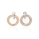 Damiani 18k Two-Tone Gold Diamond Drop Earrings