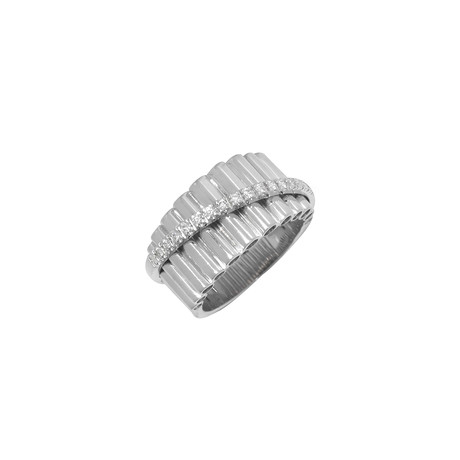 Damiani 18k White Gold Diamond Ring // Ring Size: 7.5