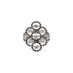 Damiani 18k White Gold Diamond Statement Ring // Ring Size: 7