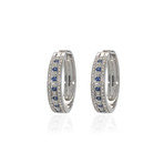 Damiani 18k White Gold Diamond + Sapphire Earrings III