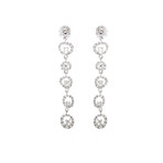 Damiani 18k White Gold Diamond Dangle Earrings