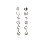 Damiani 18k White Gold Diamond Dangle Earrings